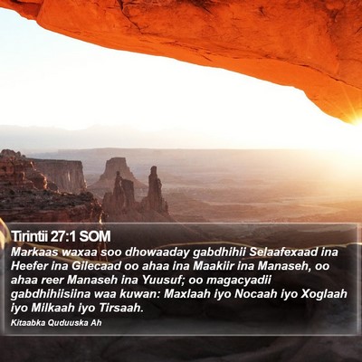 Tirintii 27:1 SOM Bible Verse Image