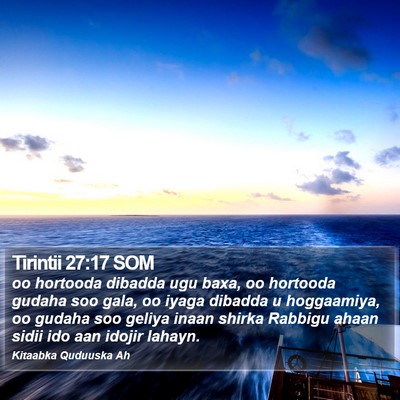 Tirintii 27:17 SOM Bible Verse Image