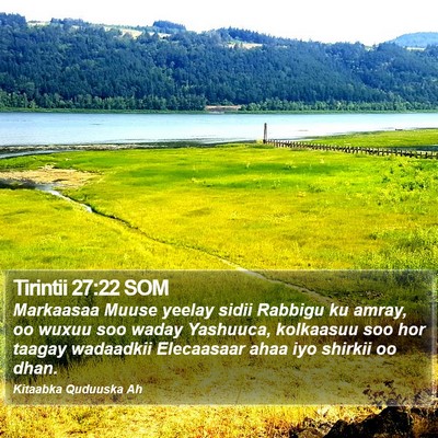Tirintii 27:22 SOM Bible Verse Image