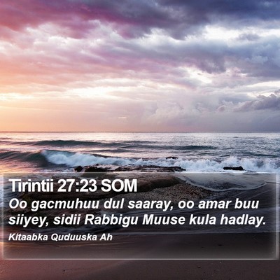 Tirintii 27:23 SOM Bible Verse Image