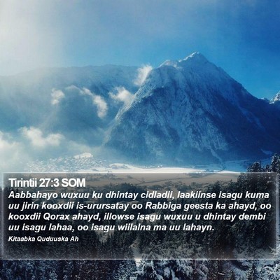 Tirintii 27:3 SOM Bible Verse Image
