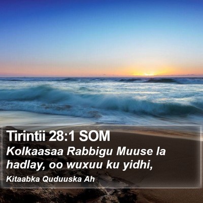 Tirintii 28:1 SOM Bible Verse Image