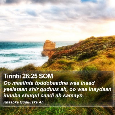 Tirintii 28:25 SOM Bible Verse Image