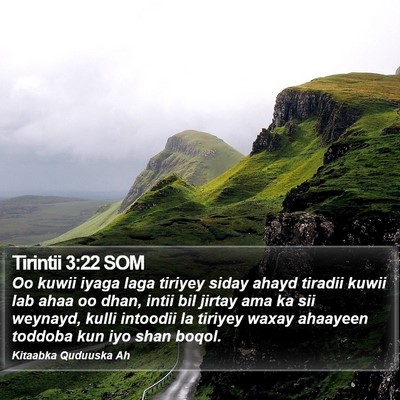 Tirintii 3:22 SOM Bible Verse Image