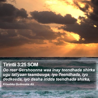 Tirintii 3:25 SOM Bible Verse Image