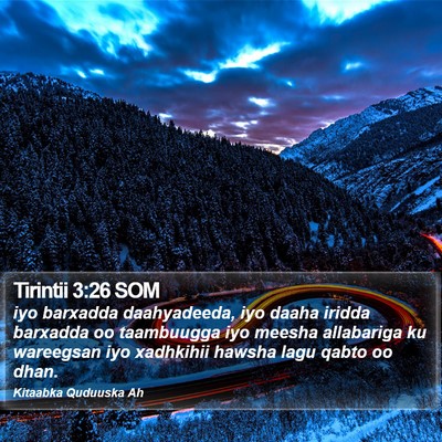 Tirintii 3:26 SOM Bible Verse Image