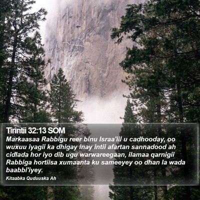 Tirintii 32:13 SOM Bible Verse Image