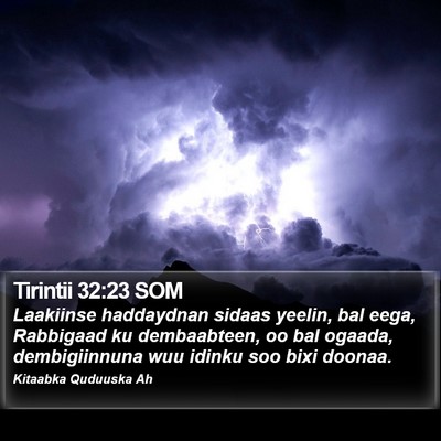 Tirintii 32:23 SOM Bible Verse Image