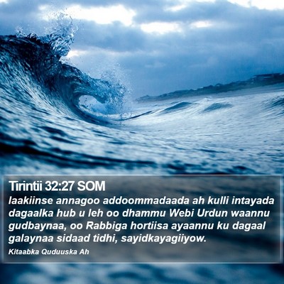 Tirintii 32:27 SOM Bible Verse Image