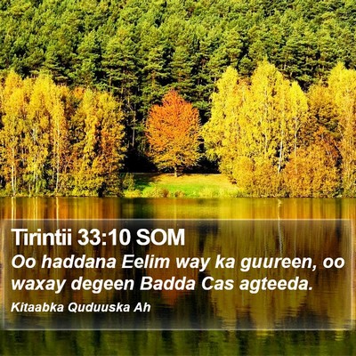 Tirintii 33:10 SOM Bible Verse Image
