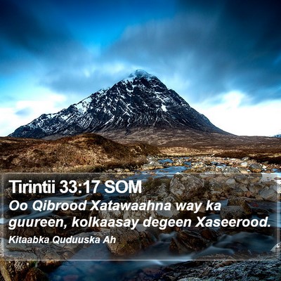 Tirintii 33:17 SOM Bible Verse Image