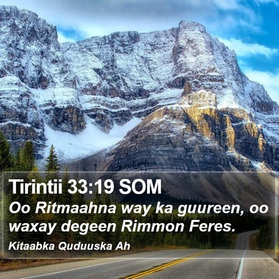 Tirintii 33:19 SOM Bible Verse Image