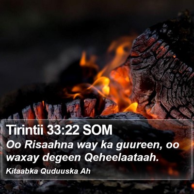 Tirintii 33:22 SOM Bible Verse Image