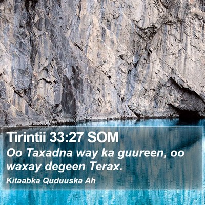 Tirintii 33:27 SOM Bible Verse Image