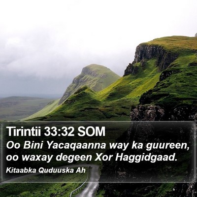Tirintii 33:32 SOM Bible Verse Image