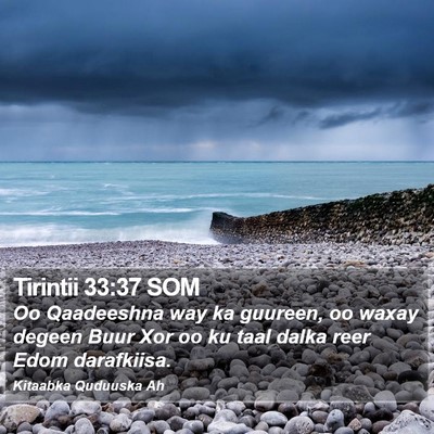 Tirintii 33:37 SOM Bible Verse Image