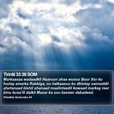Tirintii 33:38 SOM Bible Verse Image