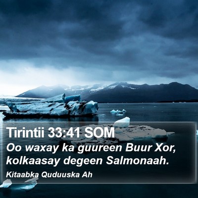 Tirintii 33:41 SOM Bible Verse Image
