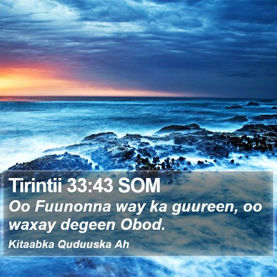 Tirintii 33:43 SOM Bible Verse Image