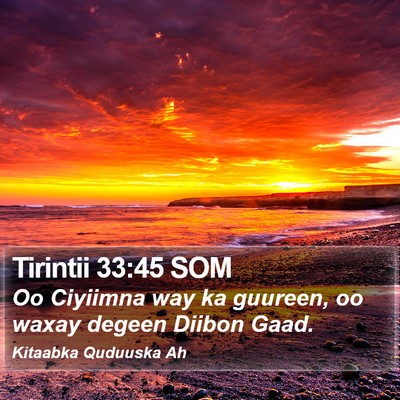 Tirintii 33:45 SOM Bible Verse Image