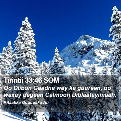 Tirintii 33:46 SOM Bible Verse Image