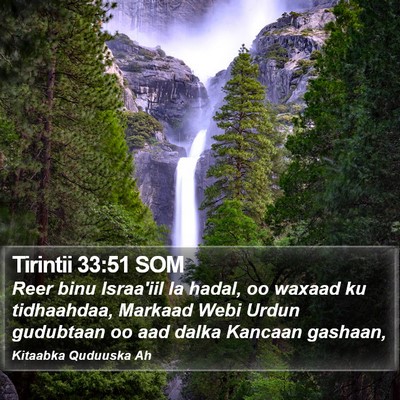 Tirintii 33:51 SOM Bible Verse Image