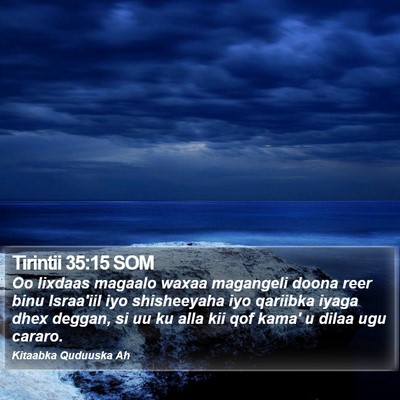 Tirintii 35:15 SOM Bible Verse Image