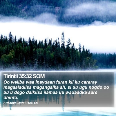 Tirintii 35:32 SOM Bible Verse Image