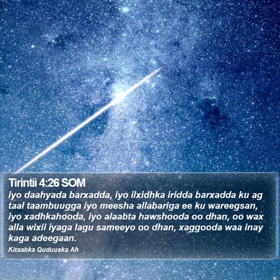 Tirintii 4:26 SOM Bible Verse Image