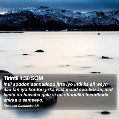 Tirintii 4:30 SOM Bible Verse Image