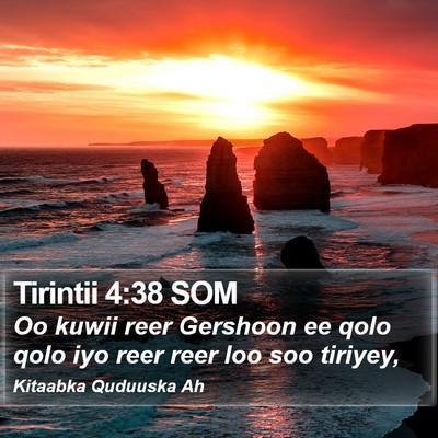 Tirintii 4:38 SOM Bible Verse Image