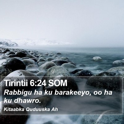 Tirintii 6:24 SOM Bible Verse Image