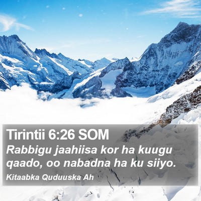Tirintii 6:26 SOM Bible Verse Image
