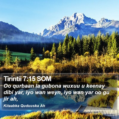 Tirintii 7:15 SOM Bible Verse Image
