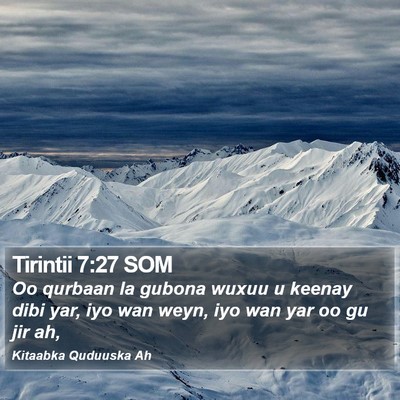 Tirintii 7:27 SOM Bible Verse Image