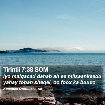 Tirintii 7:38 SOM Bible Verse Image