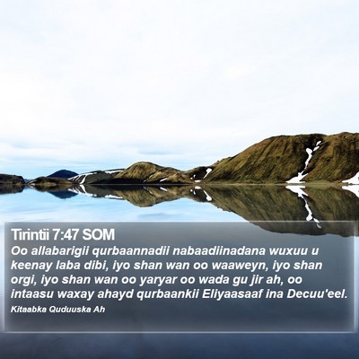 Tirintii 7:47 SOM Bible Verse Image