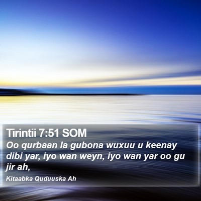 Tirintii 7:51 SOM Bible Verse Image
