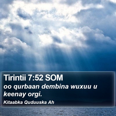Tirintii 7:52 SOM Bible Verse Image