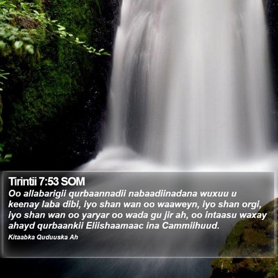 Tirintii 7:53 SOM Bible Verse Image