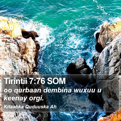 Tirintii 7:76 SOM Bible Verse Image