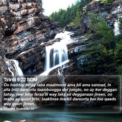 Tirintii 9:22 SOM Bible Verse Image