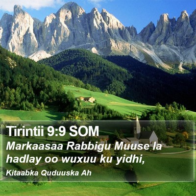 Tirintii 9:9 SOM Bible Verse Image