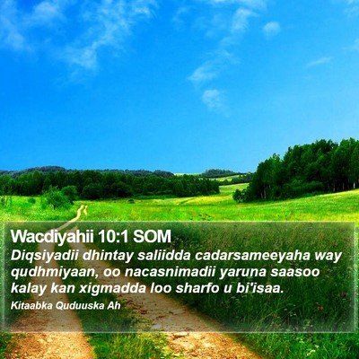 Wacdiyahii 10:1 SOM Bible Verse Image