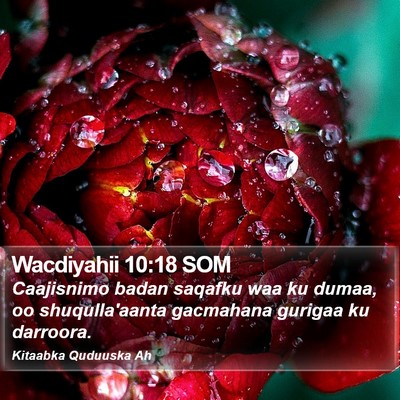 Wacdiyahii 10:18 SOM Bible Verse Image