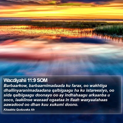Wacdiyahii 11:9 SOM Bible Verse Image