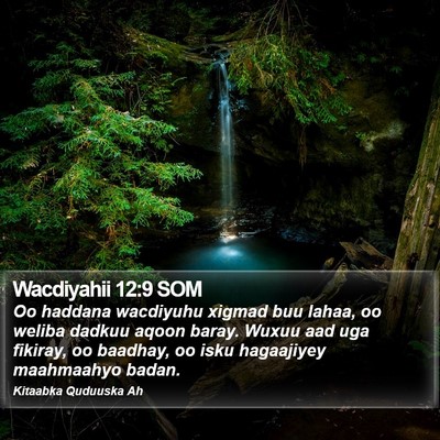 Wacdiyahii 12:9 SOM Bible Verse Image