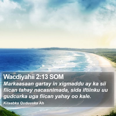Wacdiyahii 2:13 SOM Bible Verse Image