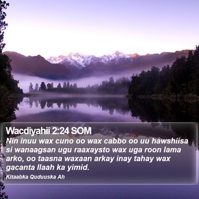 Wacdiyahii 2:24 SOM Bible Verse Image