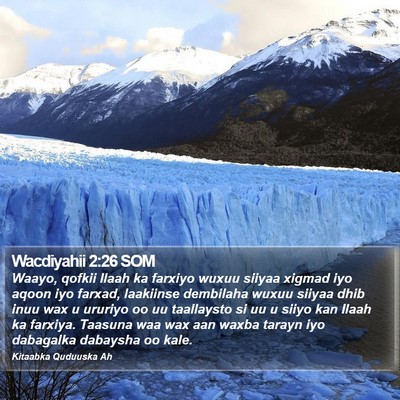 Wacdiyahii 2:26 SOM Bible Verse Image